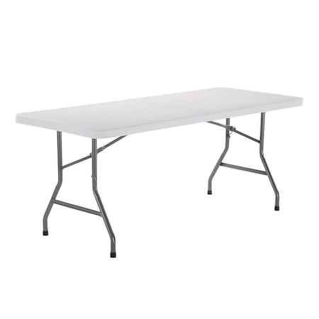 GLOBAL INDUSTRIAL 72 Plastic Folding Table, White 506750